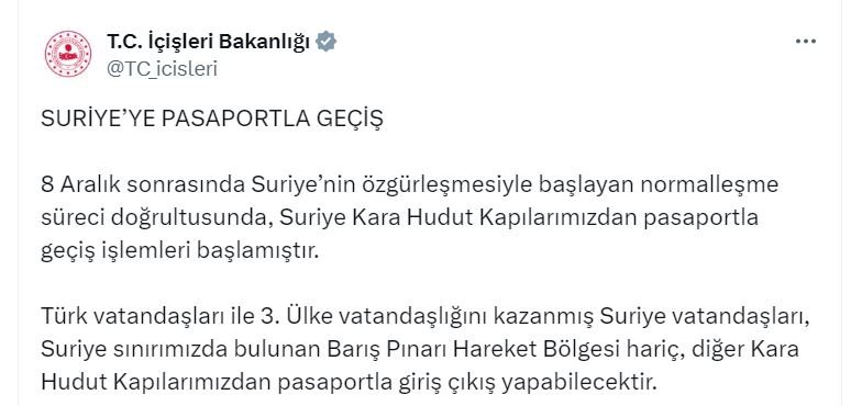 İçişleri Bakanlığı, Suriye kara