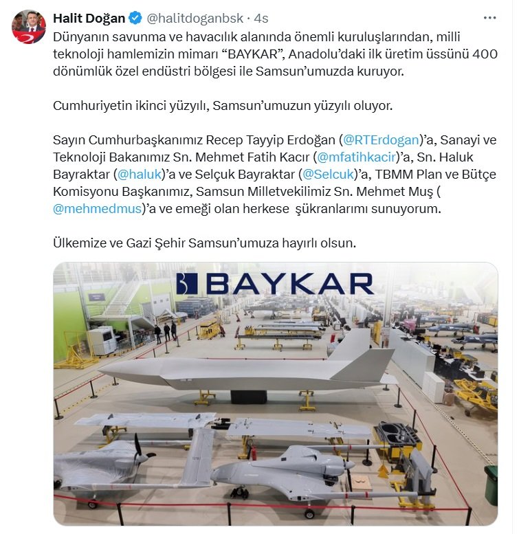 BAYKAR, Anadolu'daki ilk üretim