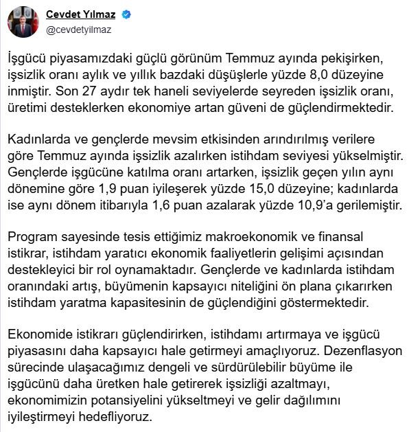 Cumhurbaşkanı Yardımcısı Cevdet Yılmaz,