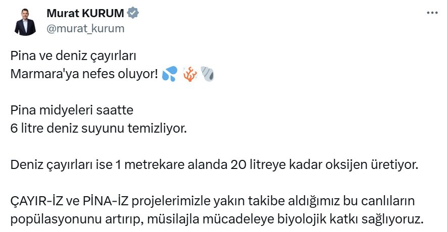 Çevre Bakanı Murat Kurum,