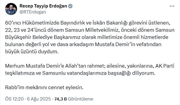 Cumhurbaşkanı Recep Tayyip Erdoğan,