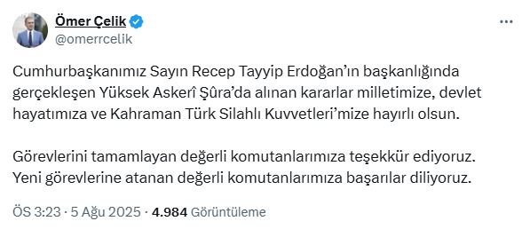 AK Parti Sözcüsü Ömer