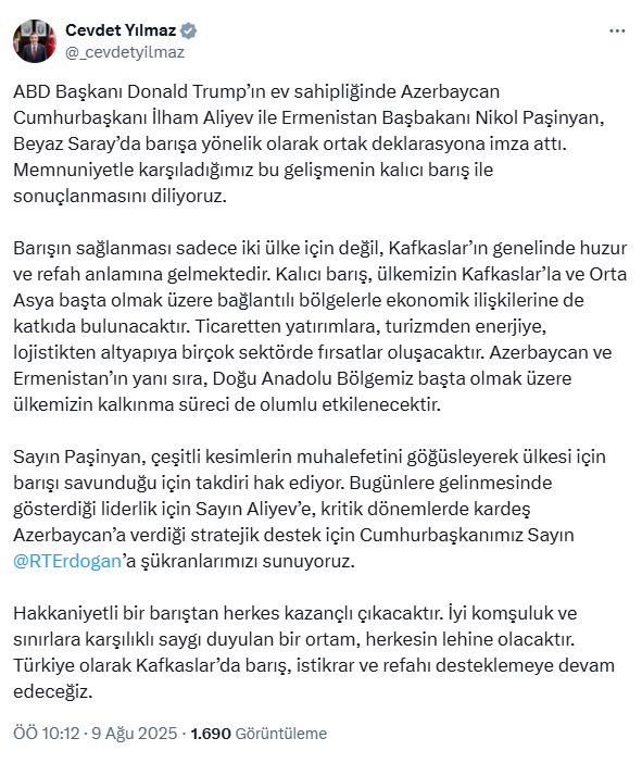 Cumhurbaşkanı Yardımcısı Cevdet Yılmaz,