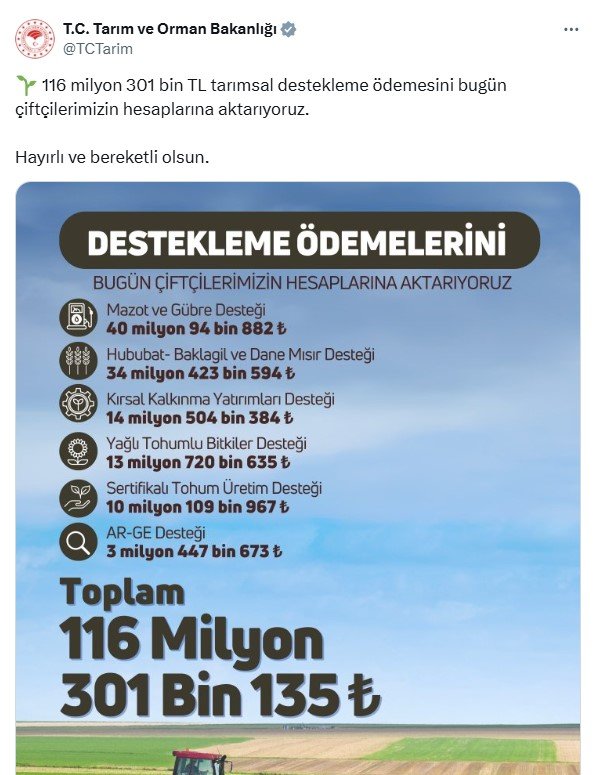 Tarım ve Orman Bakanlığı,