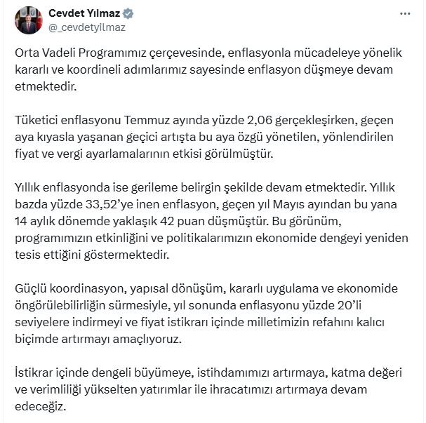 Cumhurbaşkanı Yardımcısı Cevdet Yılmaz,