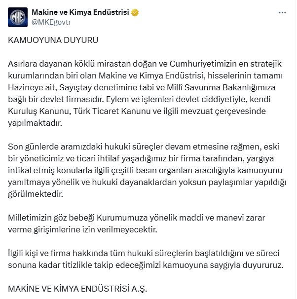 MKE A.Ş., eski yönetici