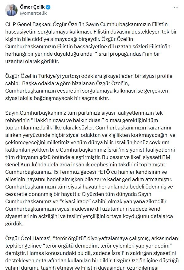 AK Parti Sözcüsü Ömer