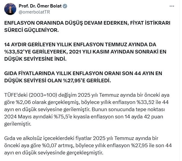 Ticaret Bakanı Ömer Bolat,