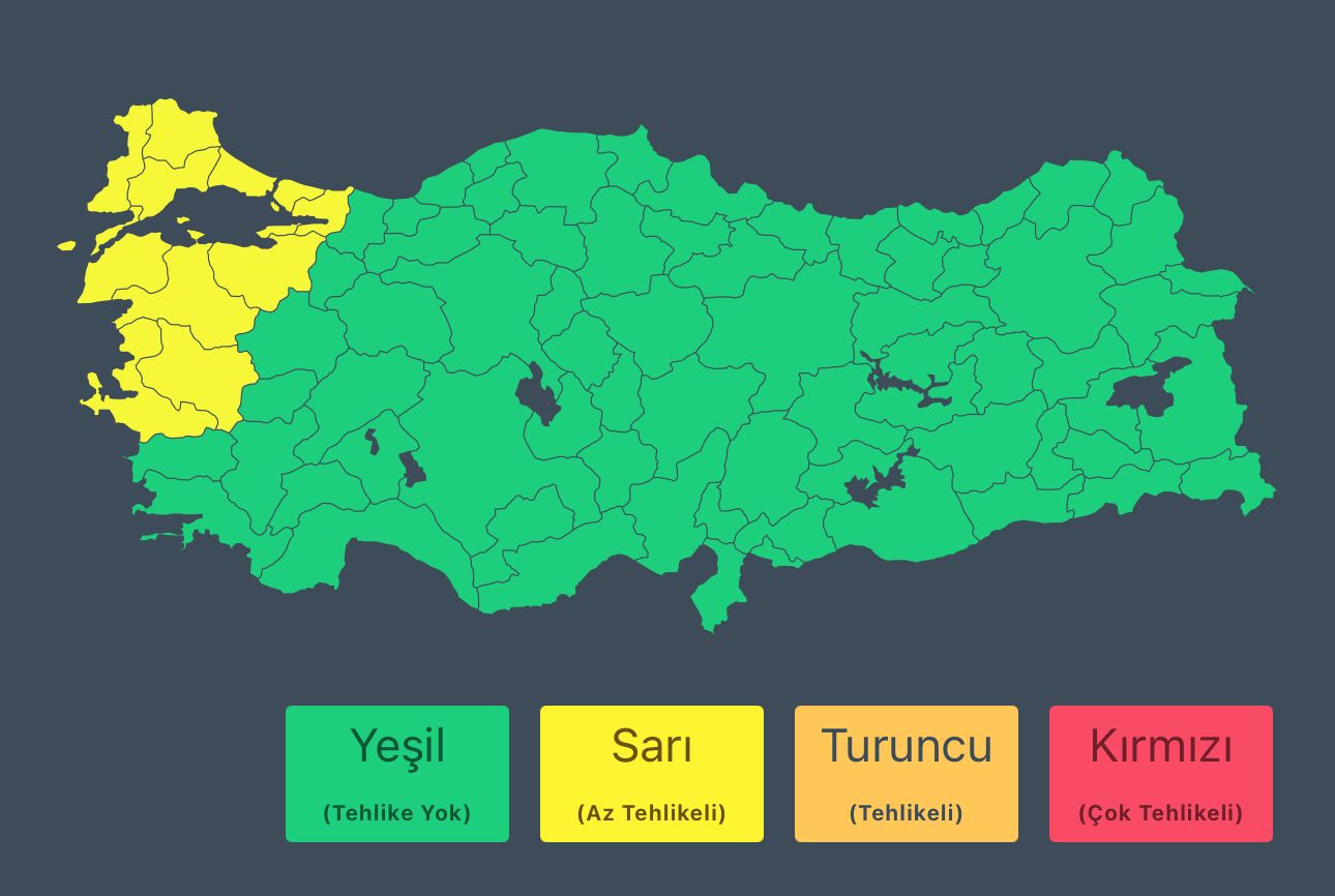 İçişleri Bakanlığı’ndan Marmara ve Ege için <strong>fırtına uyarısı</strong>