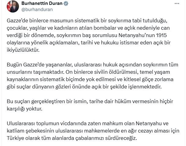 İletişim Başkanı Burhanettin Duran,