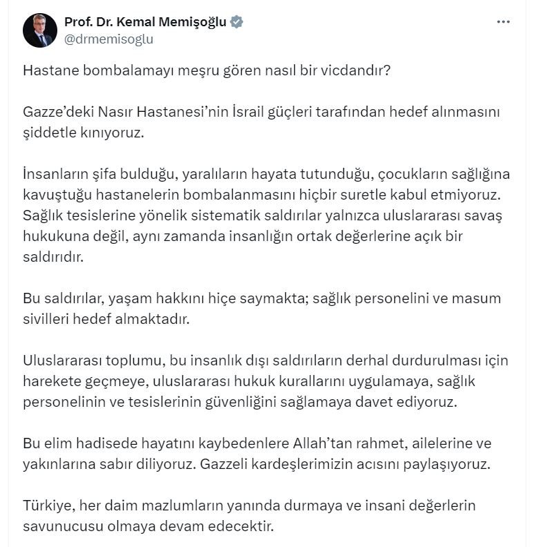 Sağlık Bakanı Kemal Memişoğlu,