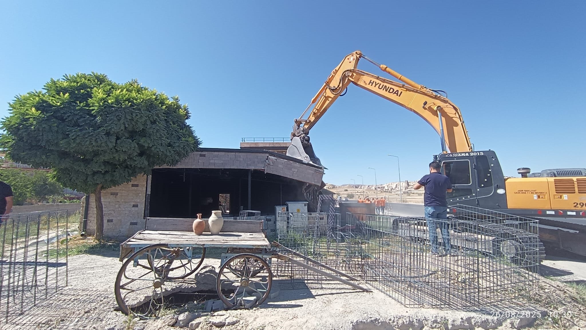 Kapadokya'da kaçak olduğu belirlenen