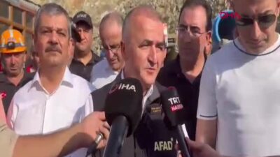 Elazığ Valisi Numan Hatipoğlu, göçük