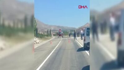 Malatya’da Kritik Müdahale: Ambulans Helikopter Kara Yoluna İndi, Hasta Acilen Hastaneye Uçuruldu
