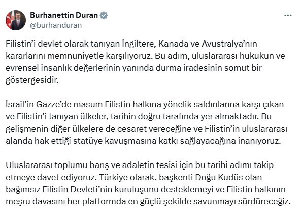 İletişim Başkanı Burhanettin Duran,