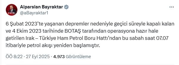Enerji Bakanı Alparslan Bayraktar,