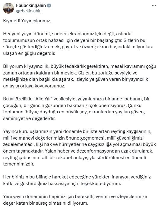 RTÜK Başkanı Ebubekir Şahin,