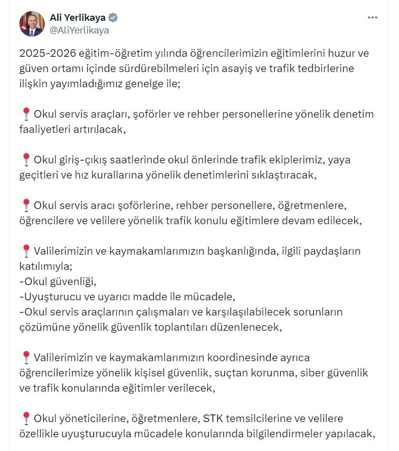 İçişleri Bakanı Ali Yerlikaya,