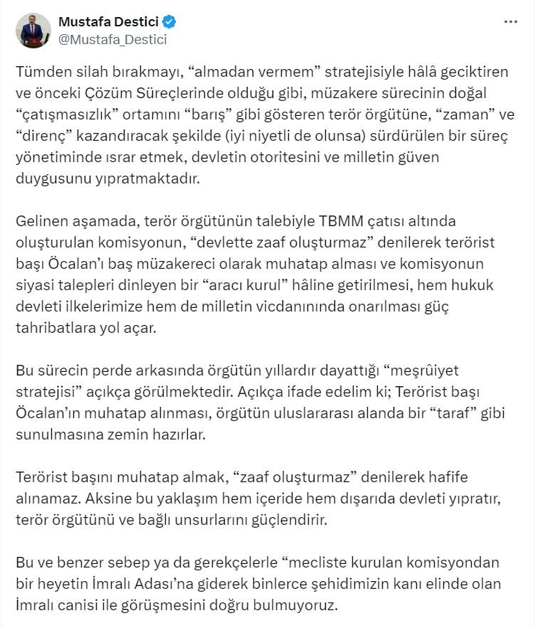 BBP Genel Başkanı Mustafa