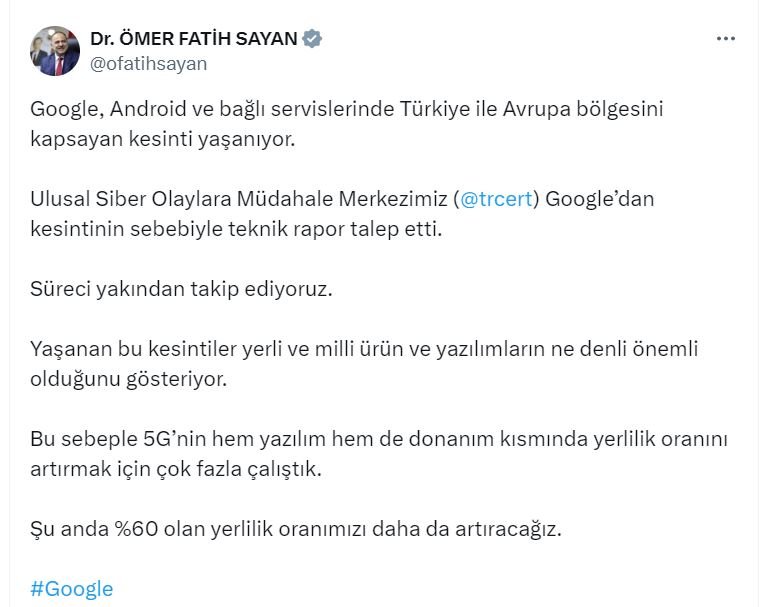 Ulaştırma ve Altyapı Bakan