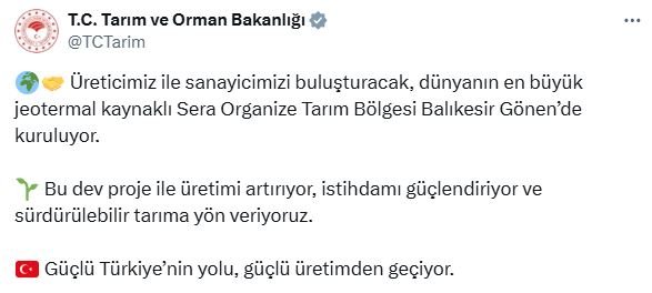 Tarım ve Orman Bakanlığı,
