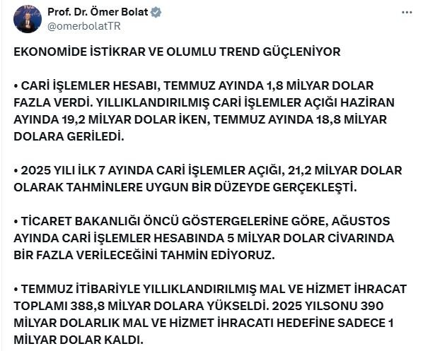 Ticaret Bakanı Ömer Bolat,