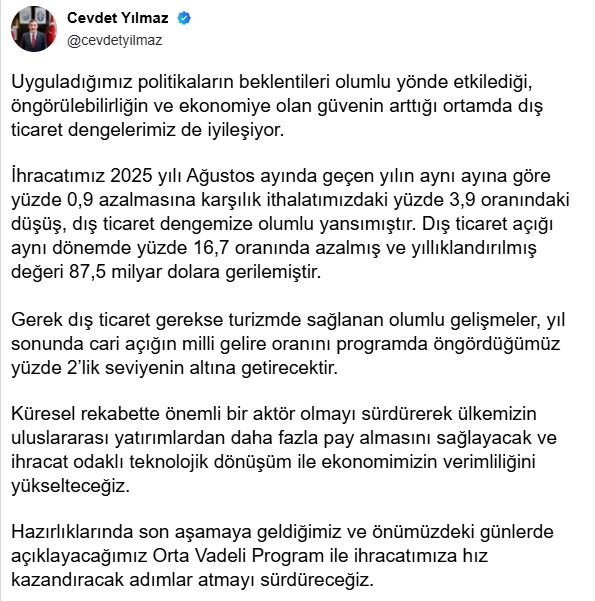 Cumhurbaşkanı Yardımcısı Cevdet Yılmaz,