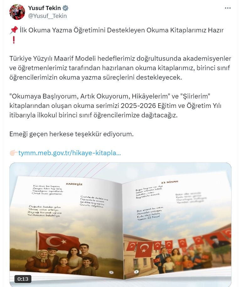 Milli Eğitim Bakanı Yusuf