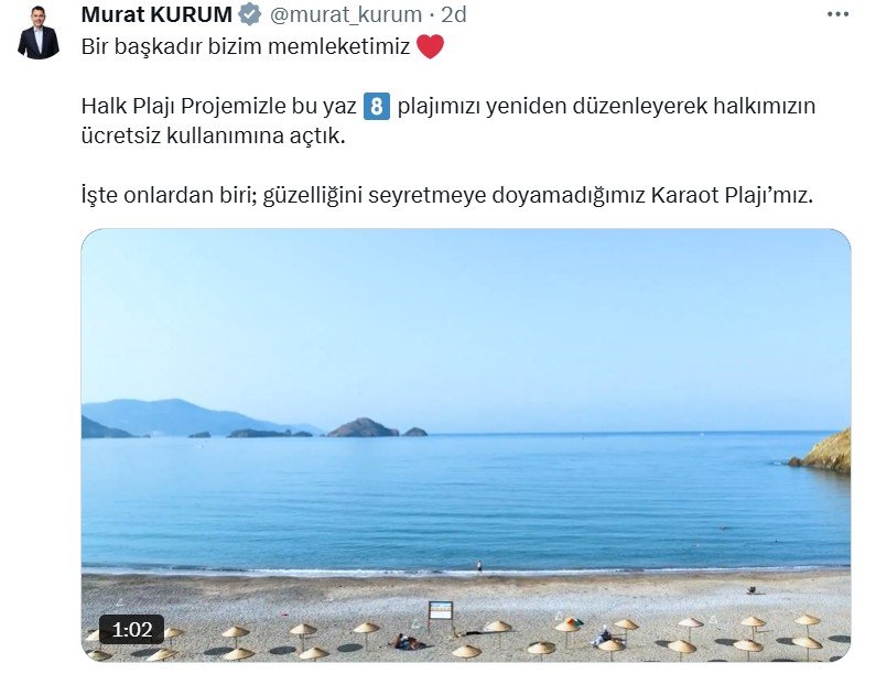 Çevre Bakanı Murat Kurum,