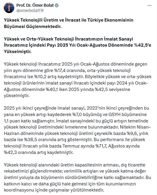 Ticaret Bakanı Ömer Bolat,
