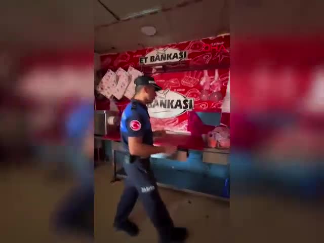 Gaziantep'te kıyma makinesine kurulan
