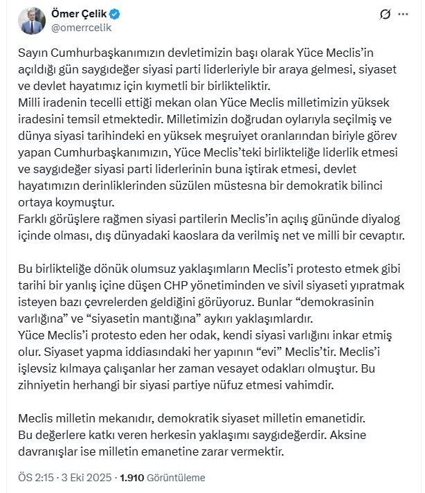 AK Parti Sözcüsü Ömer
