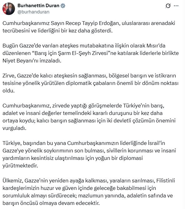 İletişim Başkanı Burhanettin Duran,