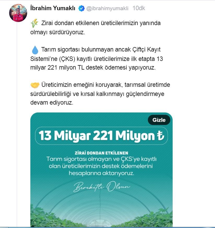 Tarım ve Orman Bakanı