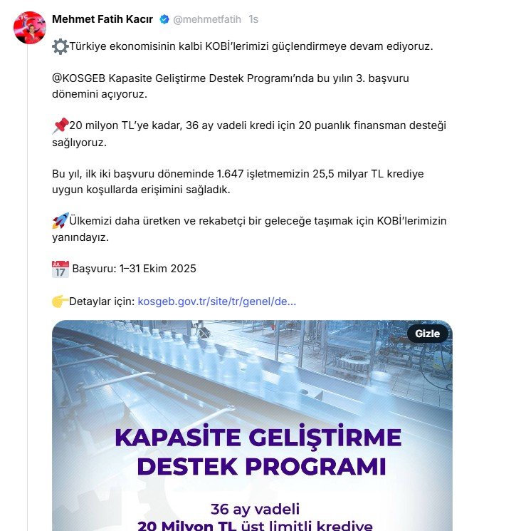 Sanayi ve Teknoloji Bakanı