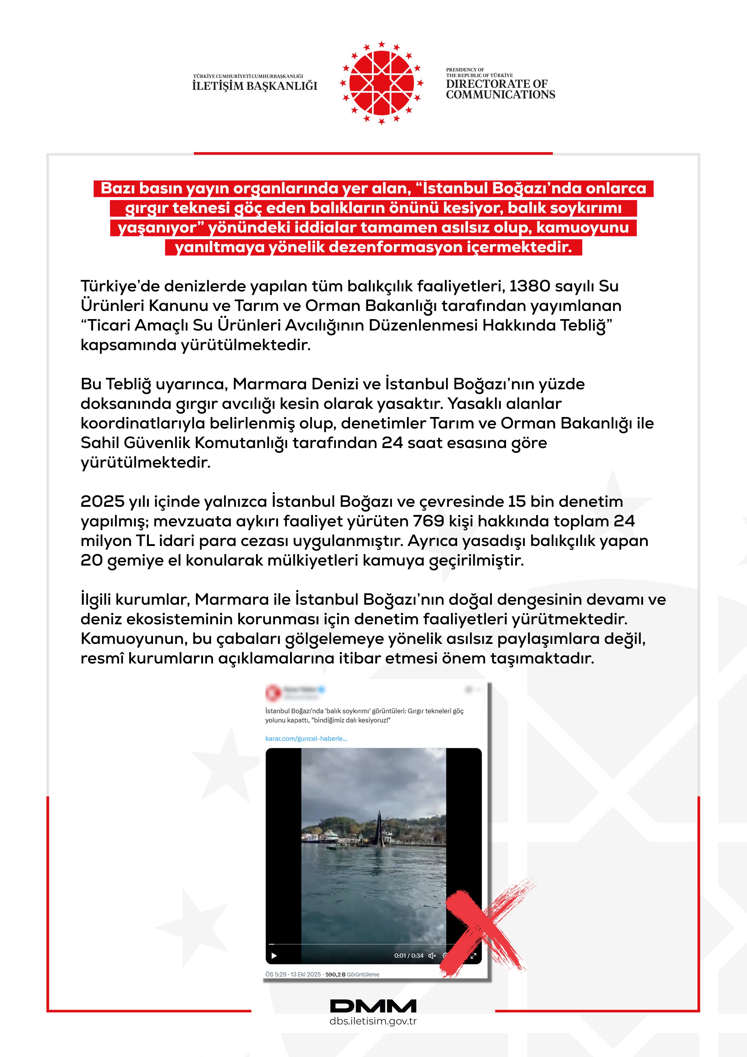 DMM’den Çarpıcı Açıklama: ‘Balık Soykırımı’ İddiaları Asılsız!