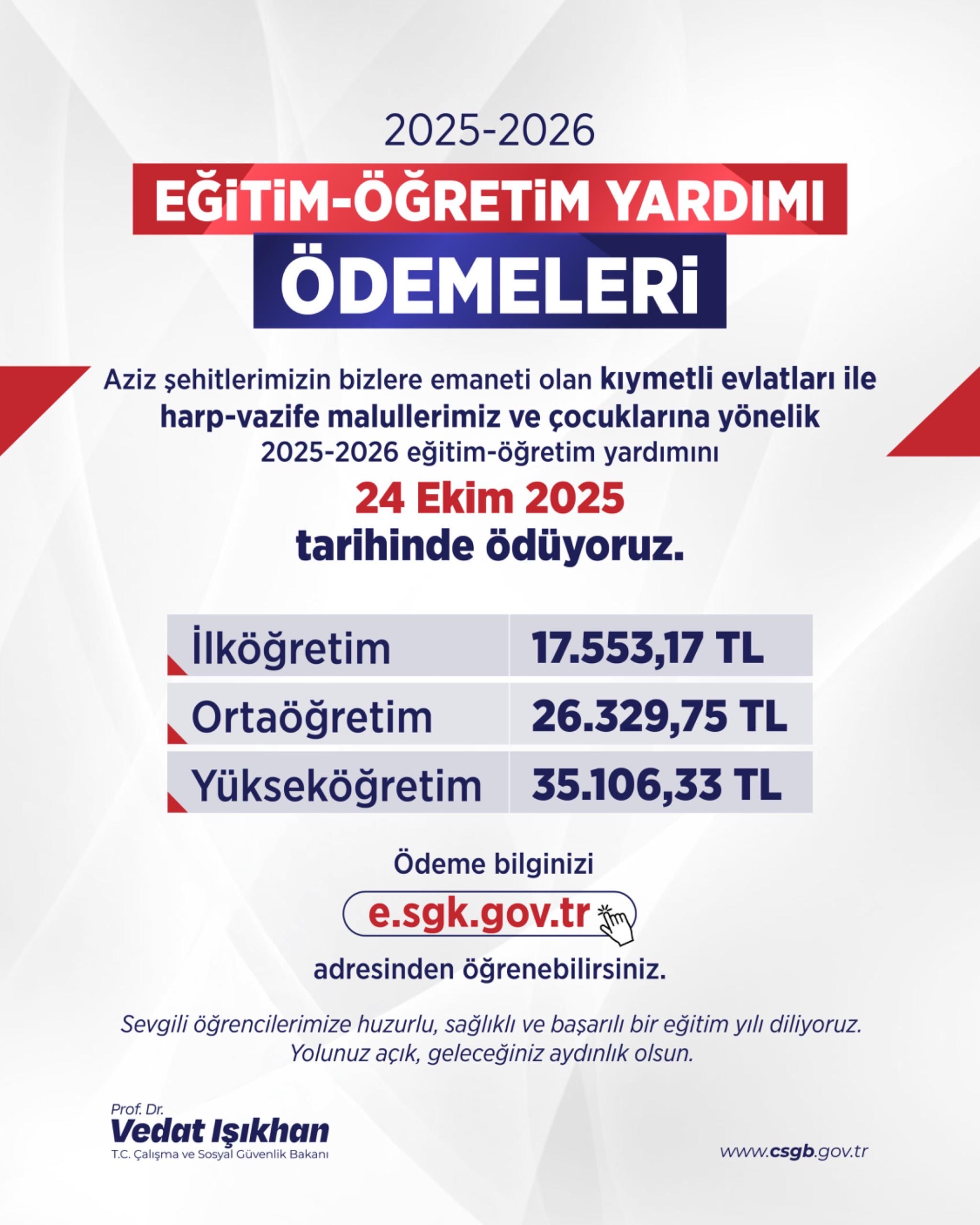Çalışma Bakanı Vedat Işıkhan,