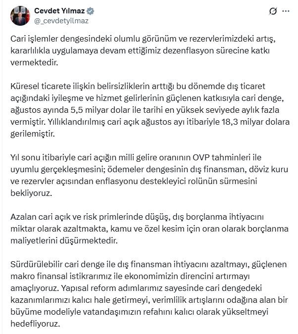 Cumhurbaşkanı Yardımcısı Cevdet Yılmaz,