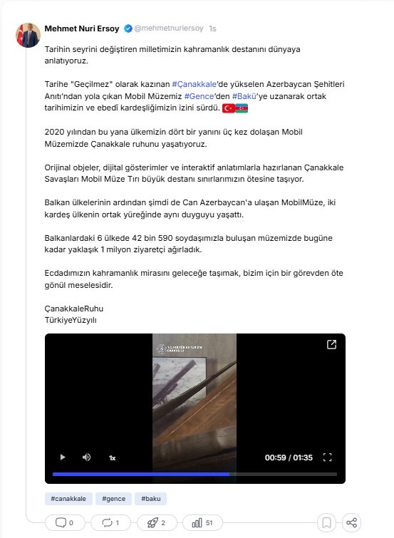 Çanakkale Savaşları Mobil Müzesi 1 Milyon Ziyaretçiye Ulaştı! Kültür ve Turizm Bakanı