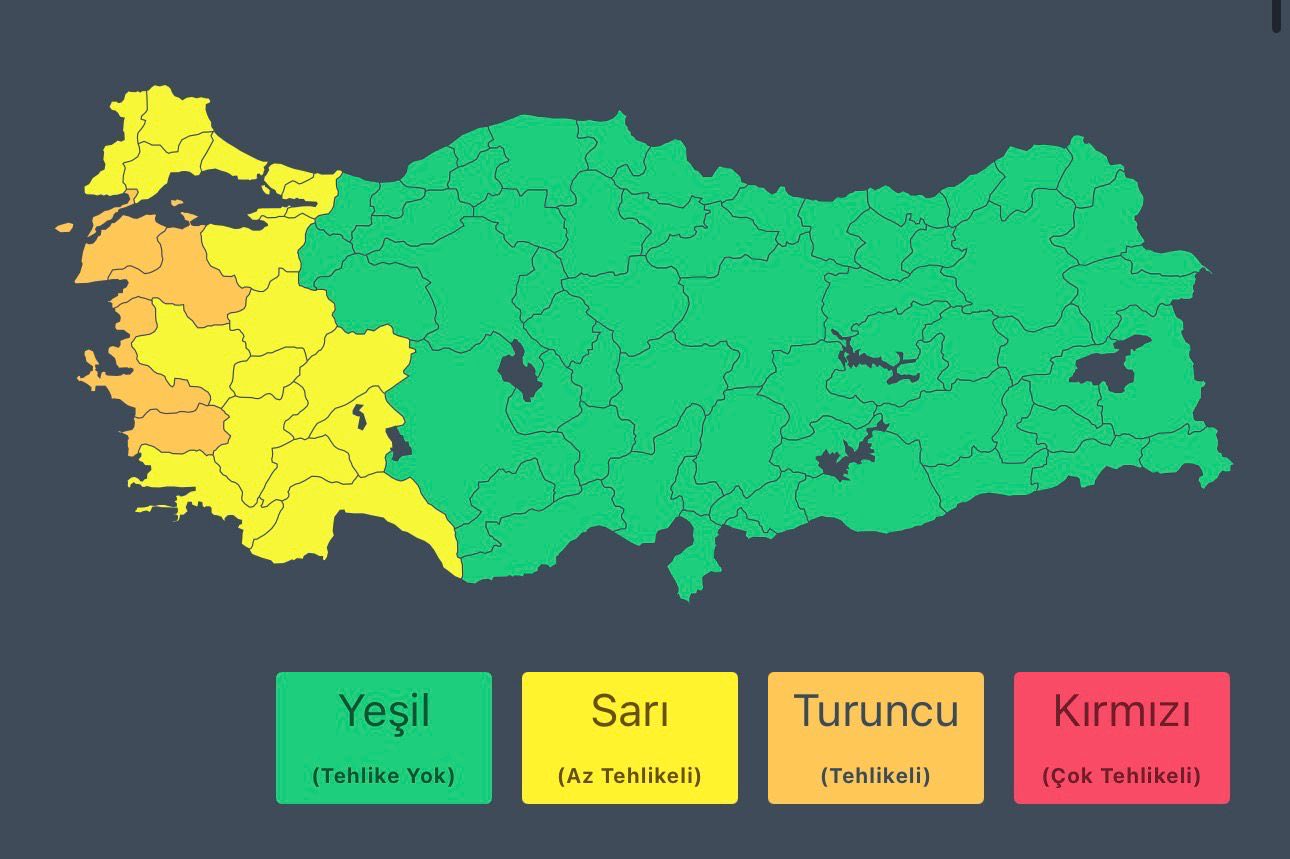İçişleri Bakanlığı’ndan Kritik Uyarı: 3 İl İçin Turuncu Kodlu ‘Çok Kuvvetli Sağanak’ Alarmı!