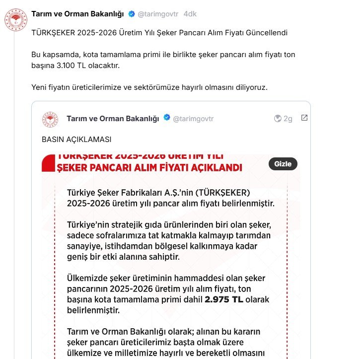 Tarım ve Orman Bakanlığı,