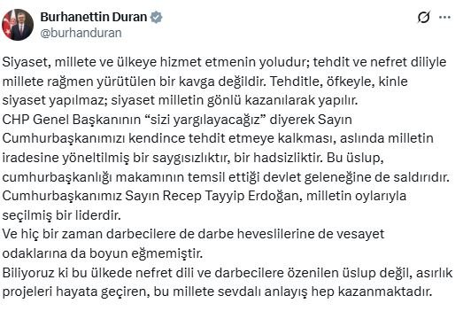 İletişim Başkanı Burhanettin Duran,