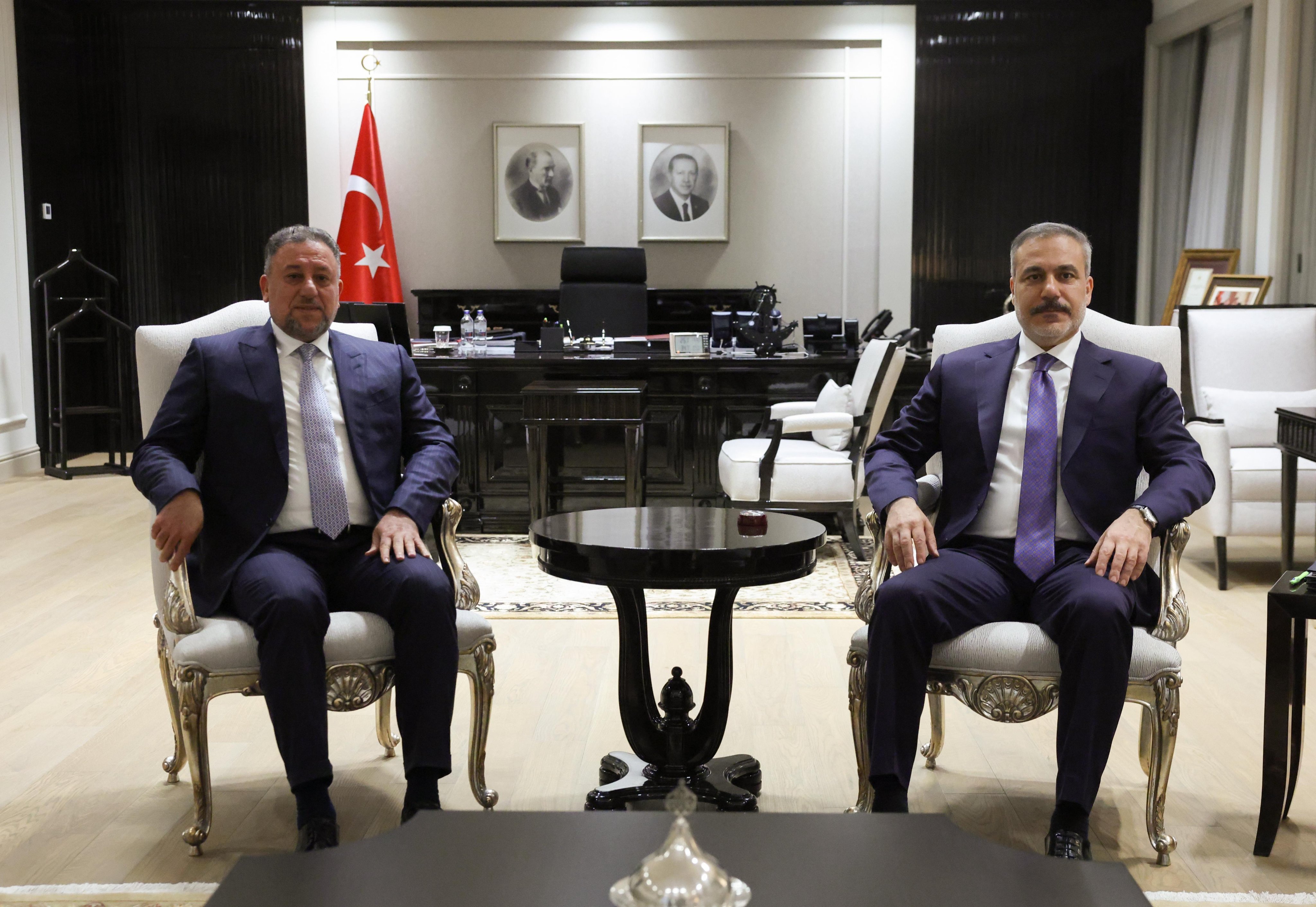 Dışişleri Bakanı Hakan Fidan, Irak Egemenlik İttifakı Lideri Hamis Hançer ile Görüştü