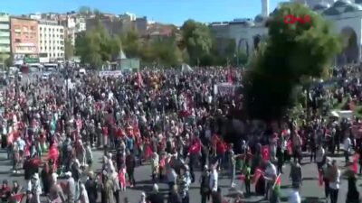 Ankara'da düzenlenen Gazze Kararlılık Yürüyüşü'nde