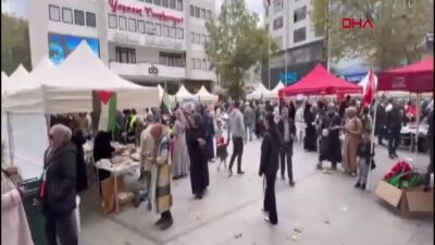 Çorlu'da Gazze için düzenlenen kermeste