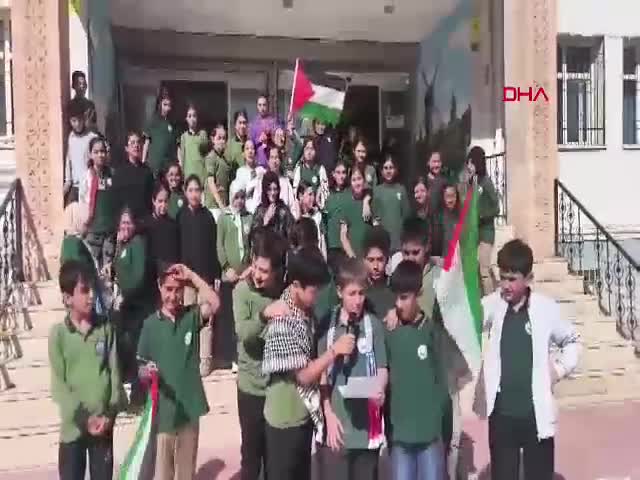 Mardin'deki öğrenciler Gazze için
