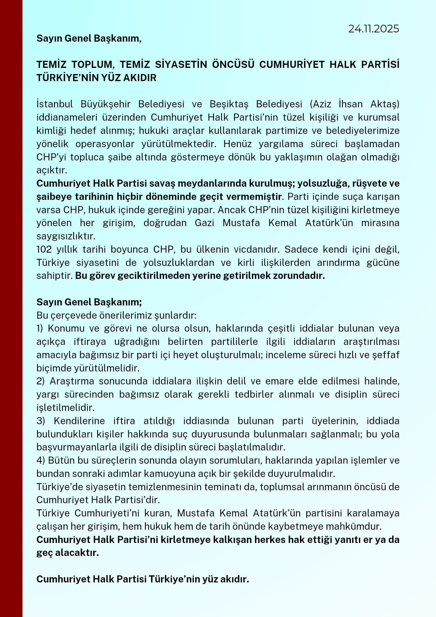 CHP'li 17 eski milletvekili, Genel