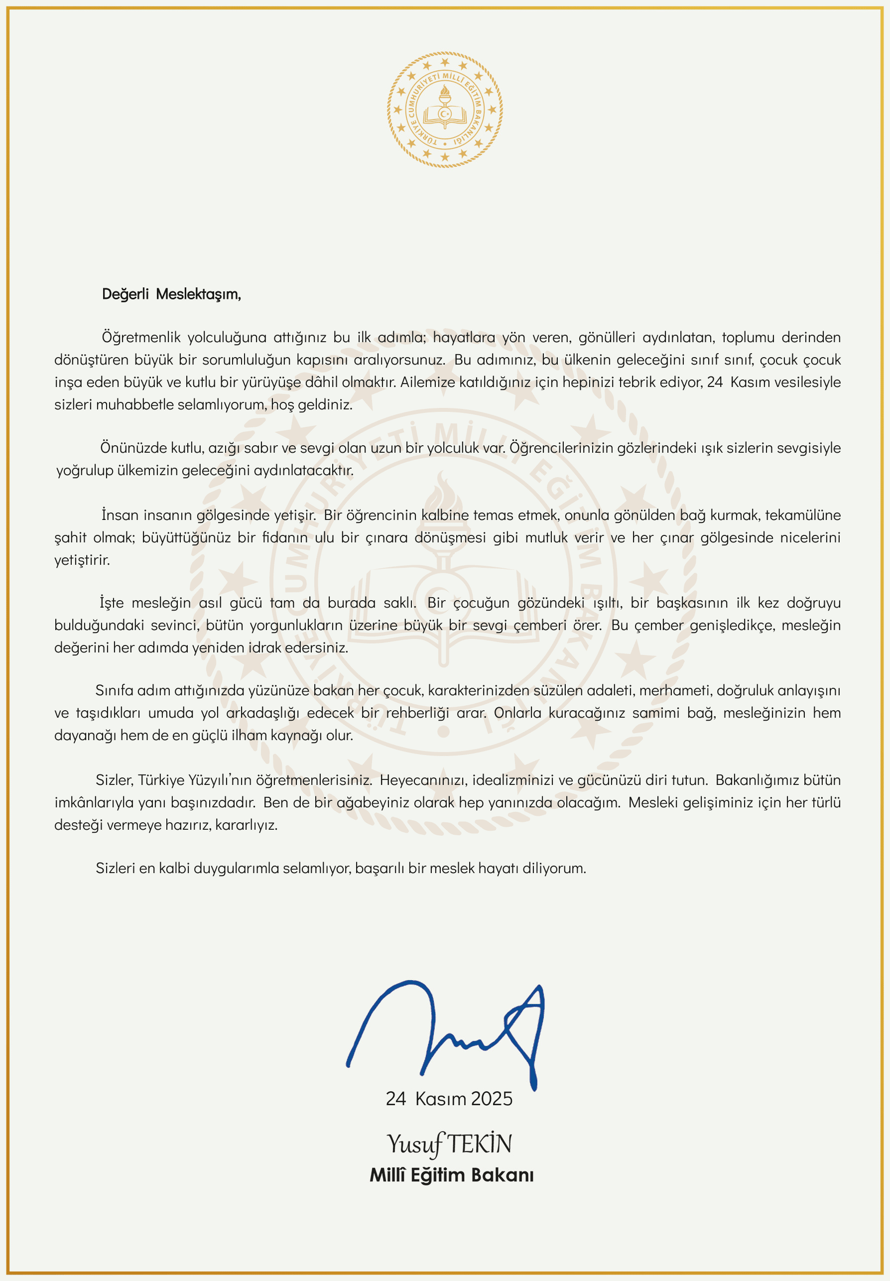 Milli Eğitim Bakanı Yusuf Tekin,