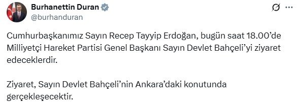 Cumhurbaşkanı Erdoğan ve MHP Lideri Bahçeli’den Kritik Görüşme