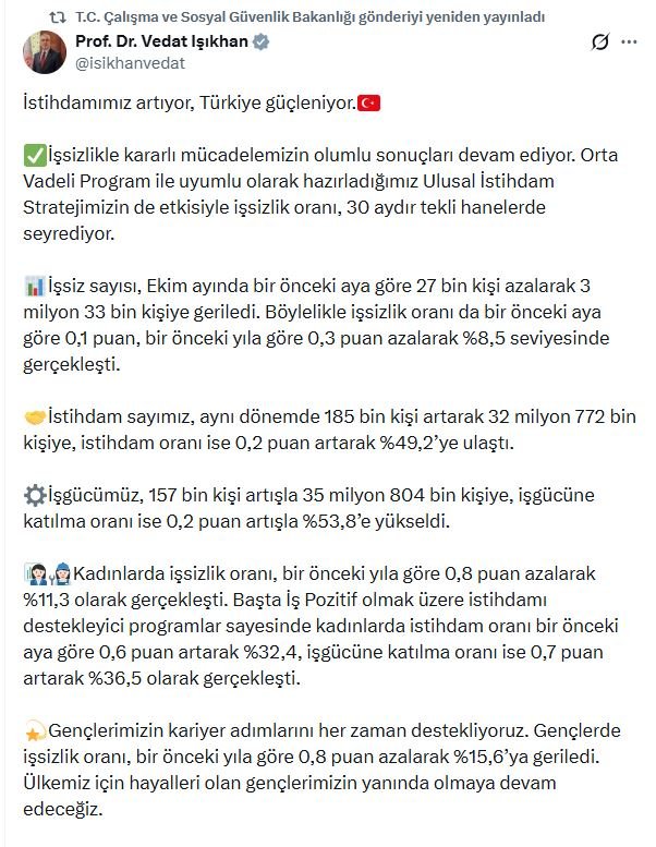 Çalışma ve Sosyal Güvenlik Bakanı
